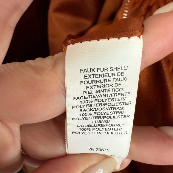 Lucky Brand Burnt Orange Faux Fur Jacket - Picture 6 of 6